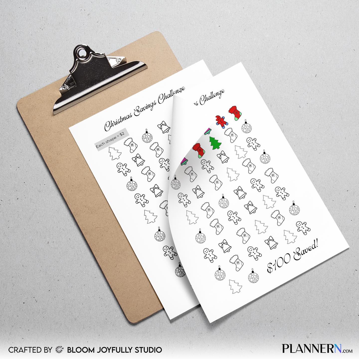 Christmas Budget — Christmas Savings Challenge PRINTABLE, Christmas Money Challenge, Holiday Savings Tracke... | Bloom Joyfully printable