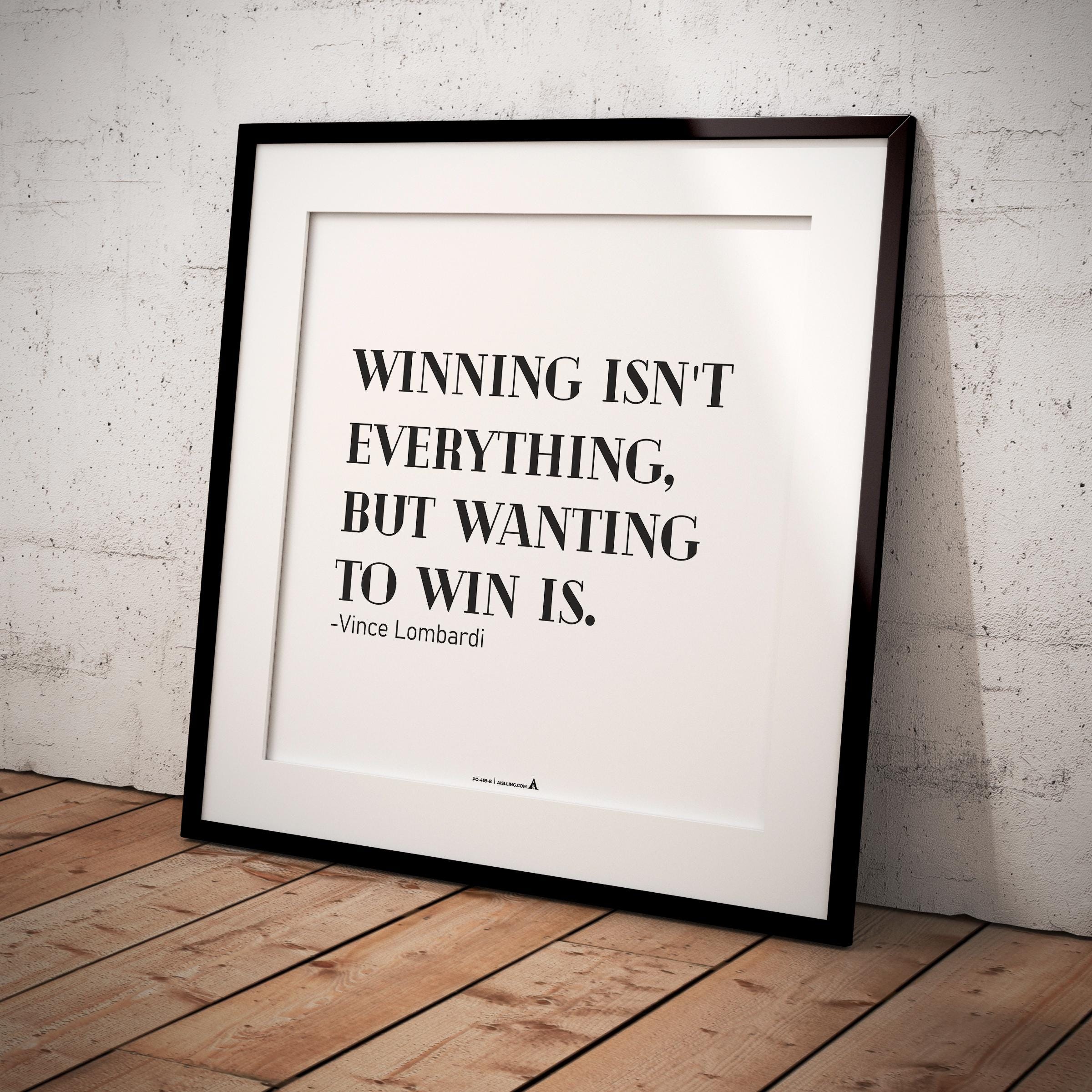 Aislling — Vince Lombardi Quote Poster: Winning Isn't Everything, Printable Motivational Art, Inspirational... | Aislling printable