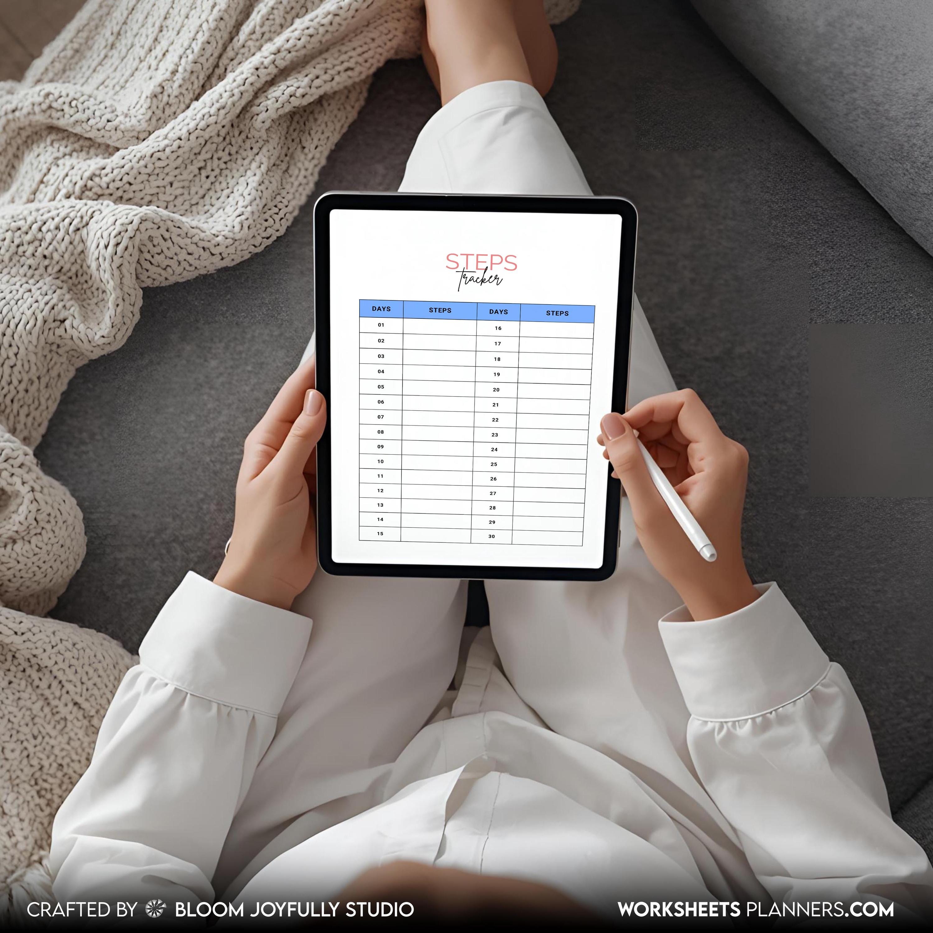 10K Step Tracker — Step Tracker PRINTABLE, Daily Walking Log, Fitness Planner PDF, Planner Page, Health Log... | Nutri Track printable