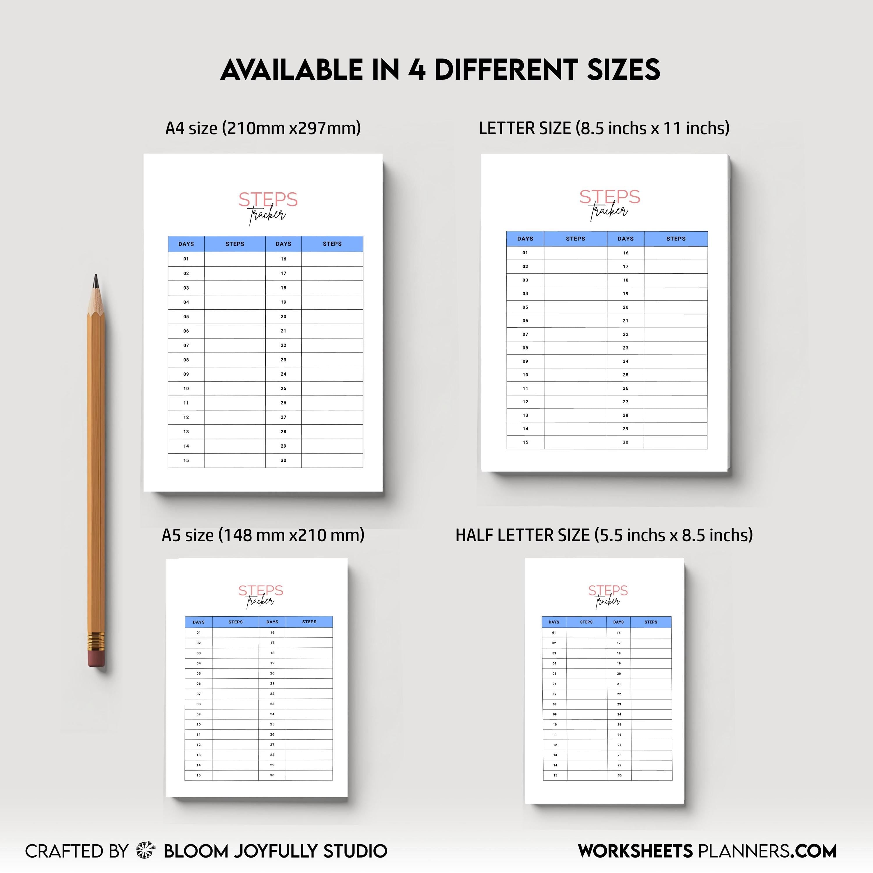 10K Step Tracker — Step Tracker PRINTABLE, Daily Walking Log, Fitness Planner PDF, Planner Page, Health Log... | Nutri Track printable
