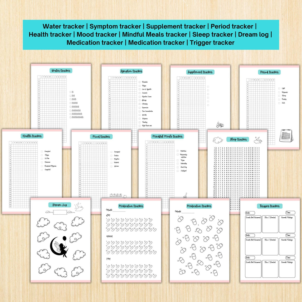 Daily Routine Track — Self Care Planner PRINTABLE, Wellness Journal and Daily Routine Tracker, Mental Healt... | Mindfulness printable
