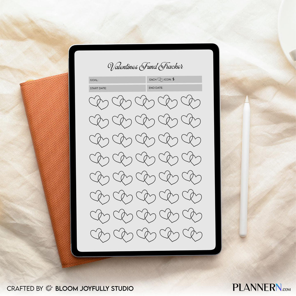 Budget Planner — Valentine's Savings Tracker PRINTABLE, Valentine's Fund Tracker, Gift Savings Planner, Bud... | Bloom Joyfully printable