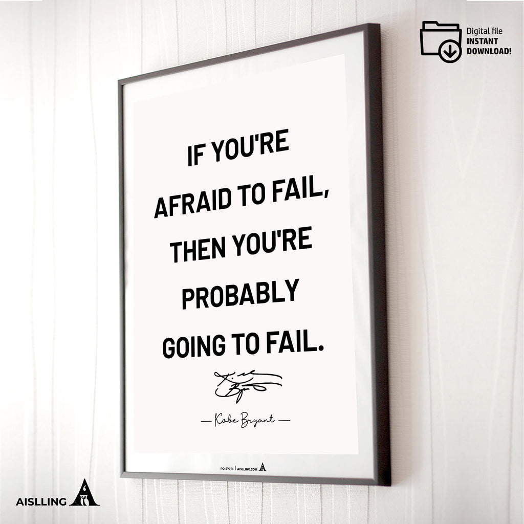 Aislling — Kobe Bryant Mamba Mentality Quotes, NBA Sports, Printable NBA Poster, Teenager kid basketball gi... | Aislling printable