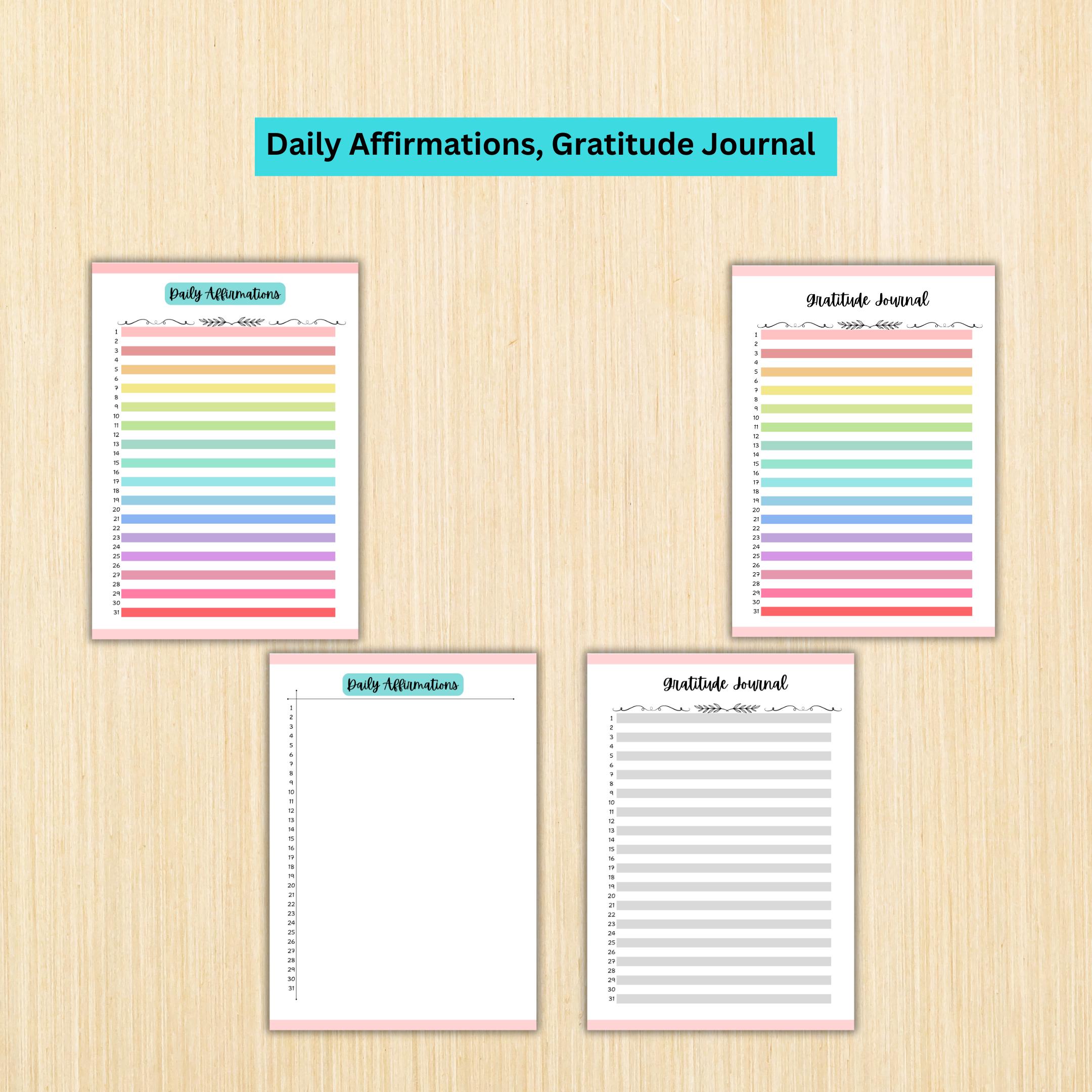Daily Routine Track — Self Care Planner PRINTABLE, Wellness Journal and Daily Routine Tracker, Mental Healt... | Mindfulness printable