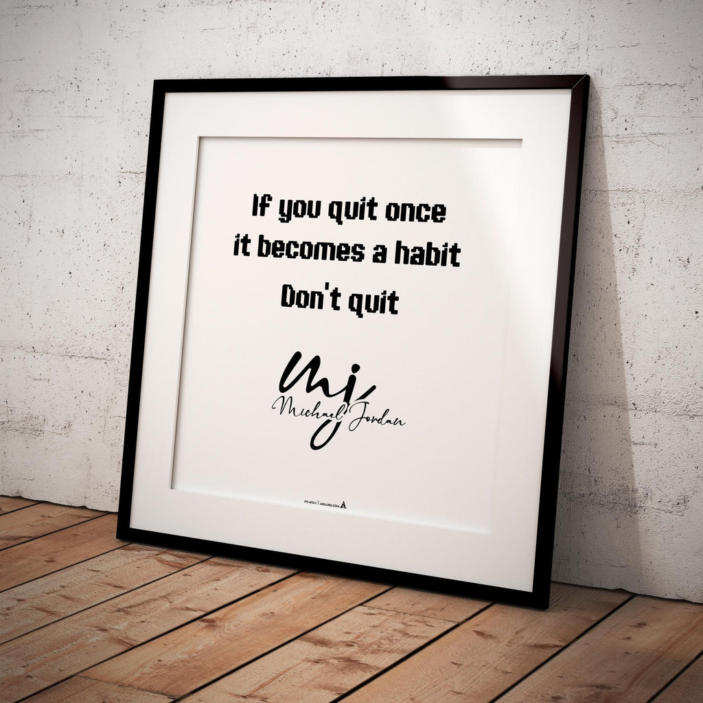 Boys Bedroom — Michael Jordan Motivational Quotes " If you quit once", NBA Sports, Printable NBA Poster, Te... | Aislling printable