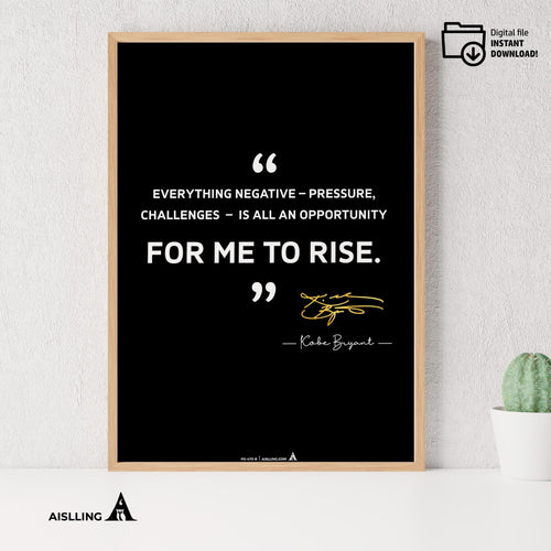 Aislling — Kobe Bryant Mamba Mentality Quotes, NBA Sports, Printable NBA Poster, Teenager kid basketball gi... | Aislling printable
