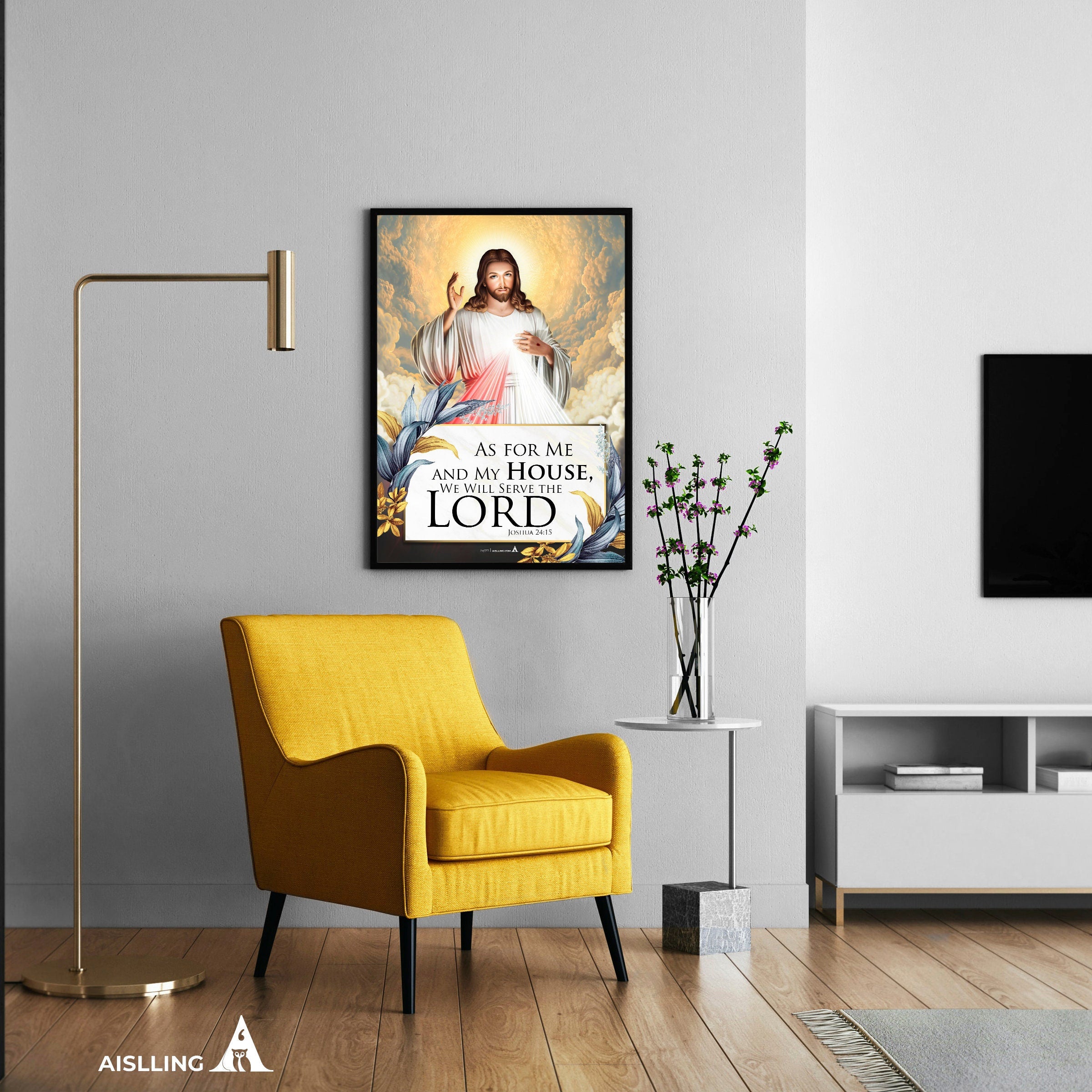 Aislling — As For Me And My House We Will Serve The Lord Poster, Christian Home Decor, Poster Printables, I... | Aislling printable