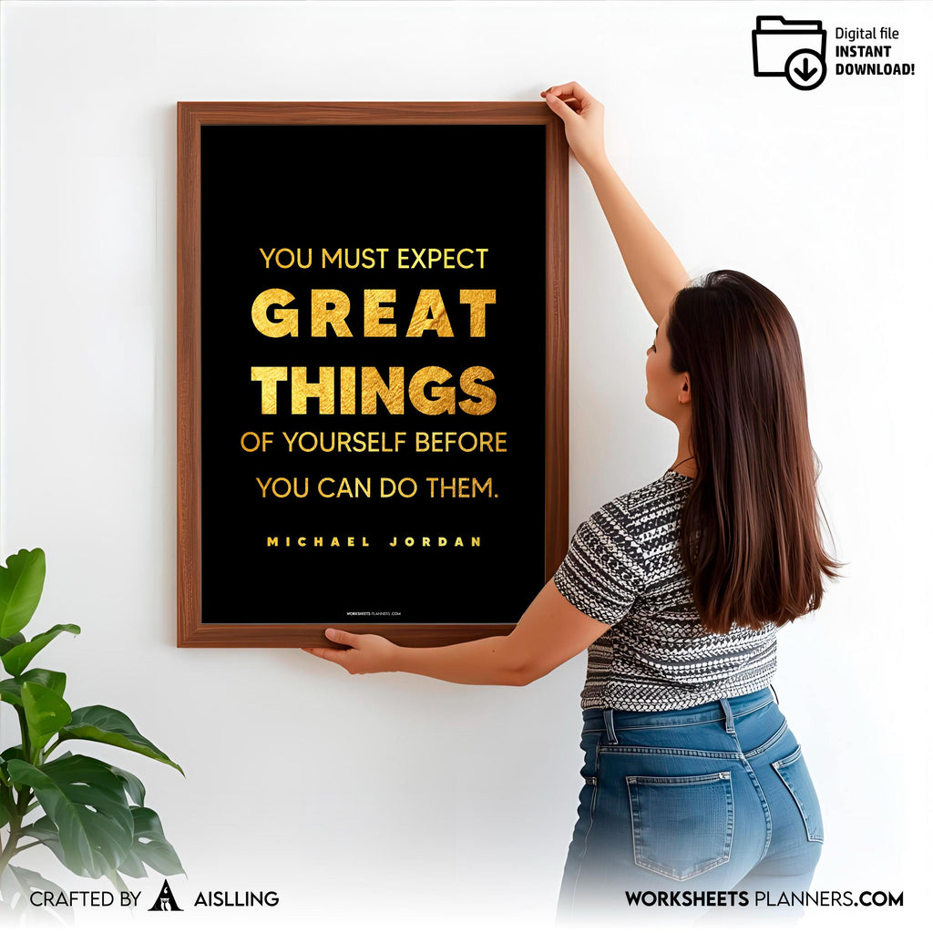 Aislling — Michael Jordan Quotes Digital Printable Wall Art Inspirational Quotes Jordan Mentality Poster Ba... | Aislling printable