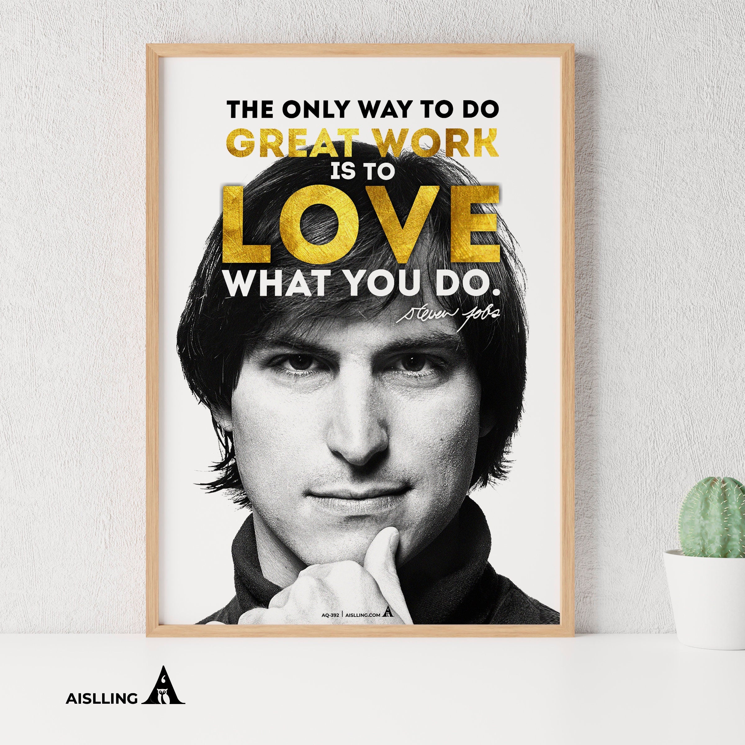 Aislling — Love what you do, Steve Jobs Quote Poster Printables, Inspirational Quote Poster, Motivational A... | Aislling printable