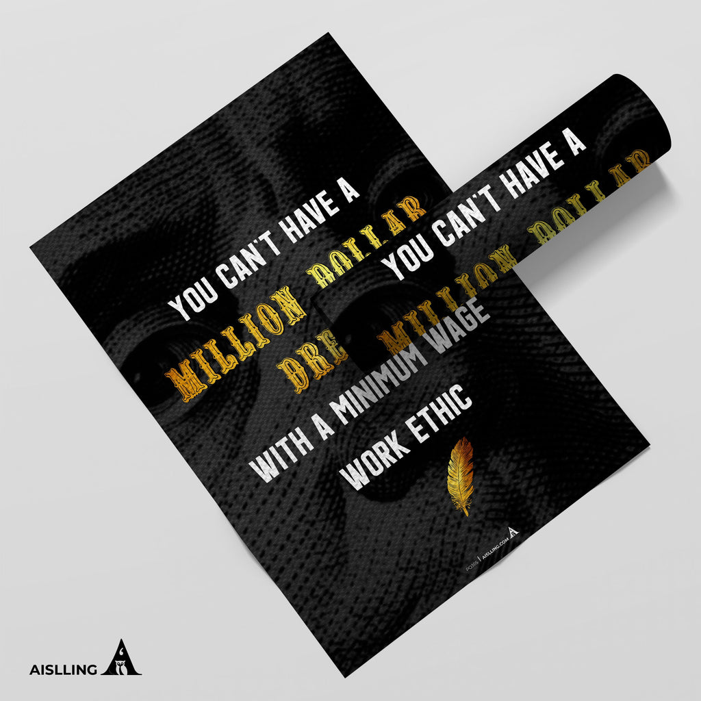 Aislling — You can't have a million dollar goal with a one dollar work ethic, Printables, Inspirational Quo... | Aislling printable