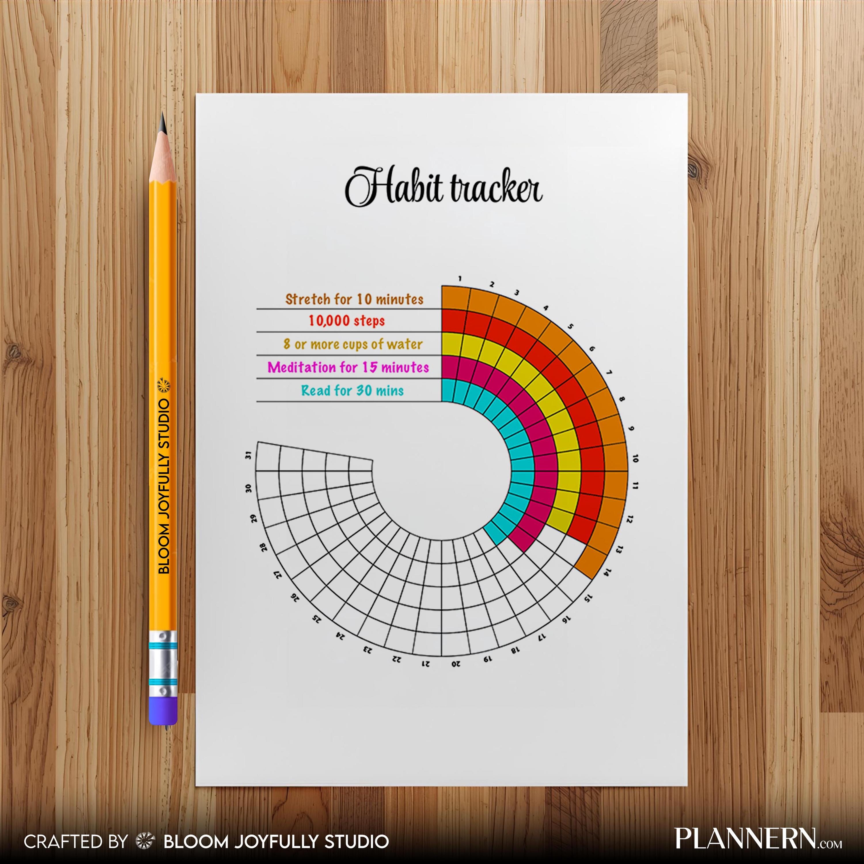 Build Better Habits — Habit Tracker PRINTABLE, Monthly Goal Tracker, Daily & Monthly Habit Tracker, Health ... | Nutri Track printable