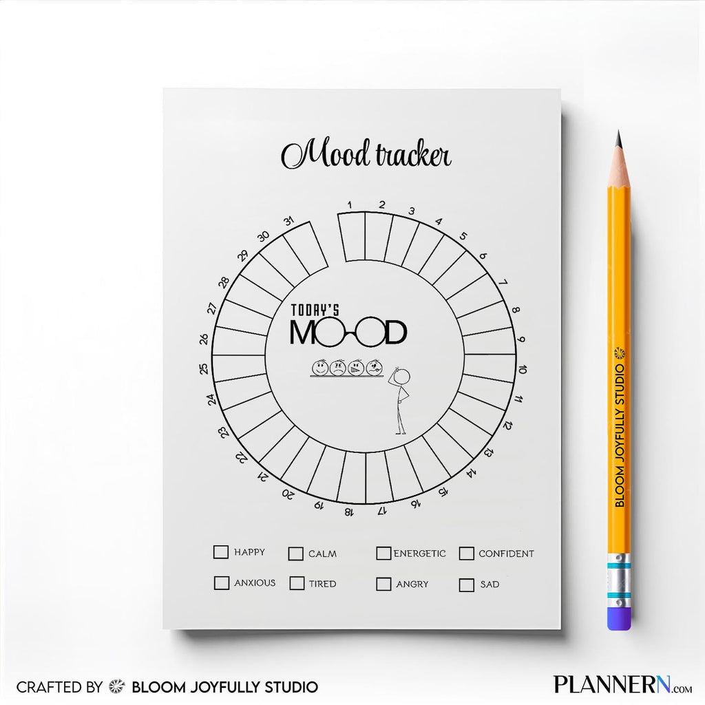 Daily Mood Log — Mood Tracker Printable, Daily Mood Journal, Mental Health Tracker, Emotional Wellness Plan... | Mindfulness printable