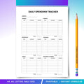 Budget Tracker — Daily Spending Tracker PRINTABLE, Expense Tracker, Budget Planner PDF, Finance Tracker, In... | Bloom Joyfully printable