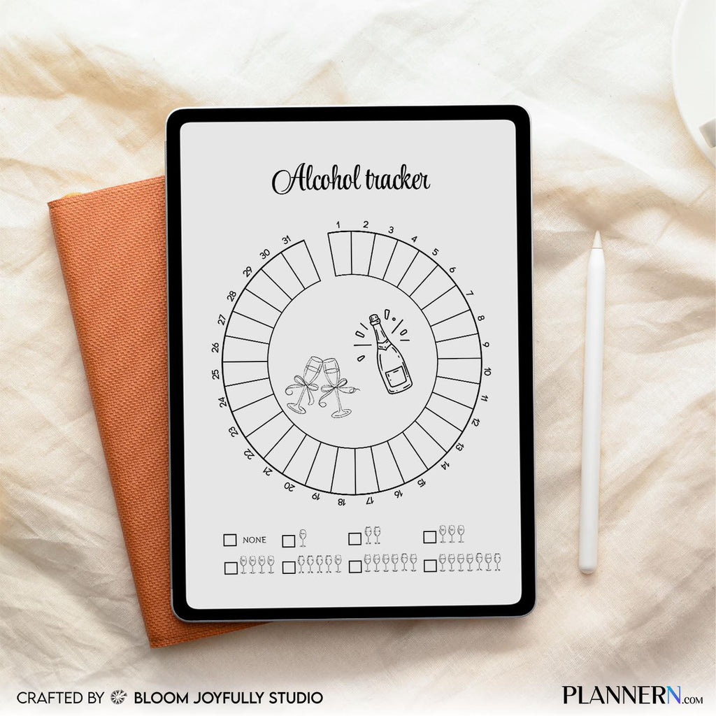 Alcohol Log — Alcohol Consumption Tracker Printable, Drink Log Template, Monthly Drinking Habit Tracker, We... | Bloom Joyfully printable
