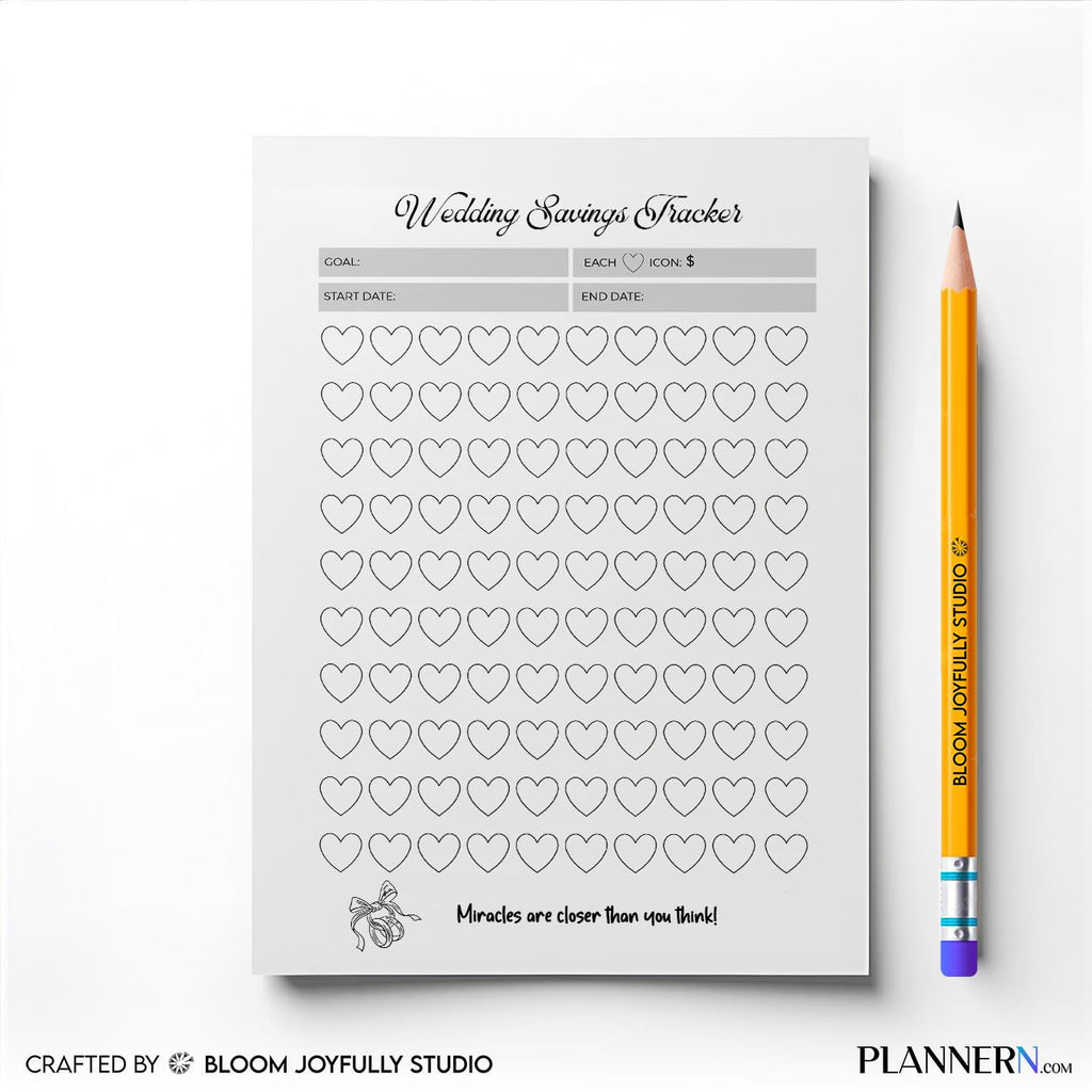 Bride Planner — Wedding Savings Tracker PRINTABLE, Wedding Fund Tracker, Wedding Budget Planner, Savings Go... | Bloom Joyfully printable