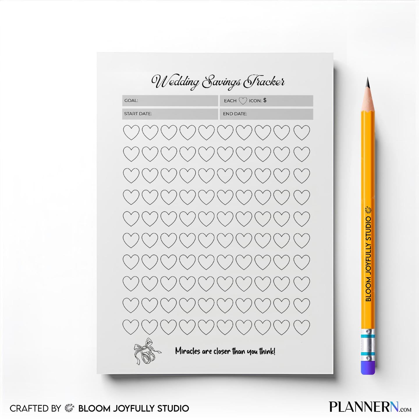Bride Planner — Wedding Savings Tracker PRINTABLE, Wedding Fund Tracker, Wedding Budget Planner, Savings Go... | Bloom Joyfully printable