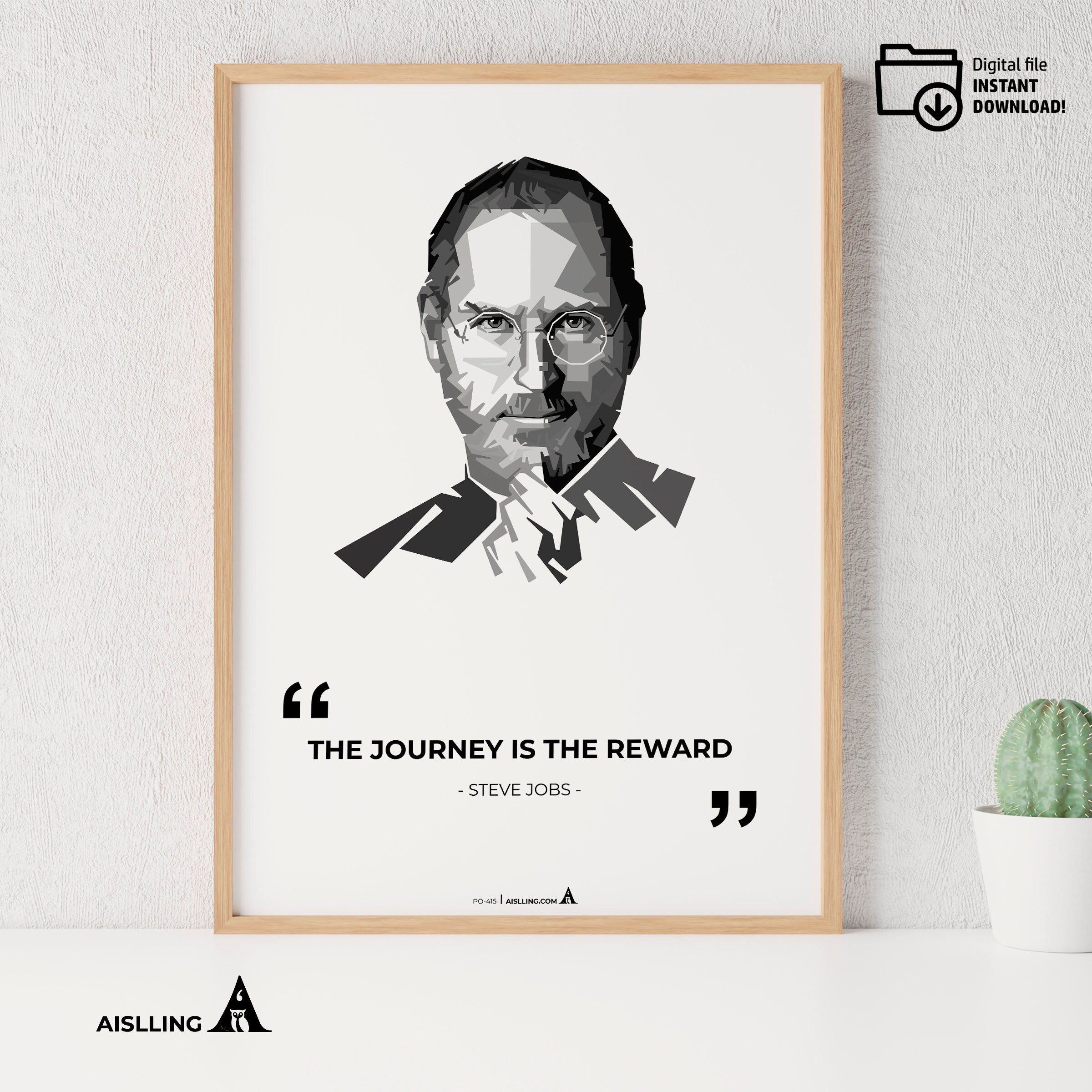 Aislling — The journey is the reward, Steve Jobs Quote Poster Printables, Inspirational Quote Poster, Motiv... | Aislling printable