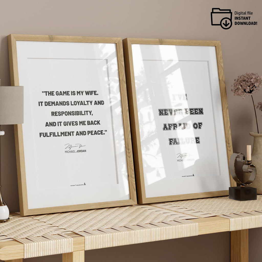 Athlete Quote — Michael Jordan Motivational Quote Print: Basketball Wall Art (Digital Download) | Aislling printable