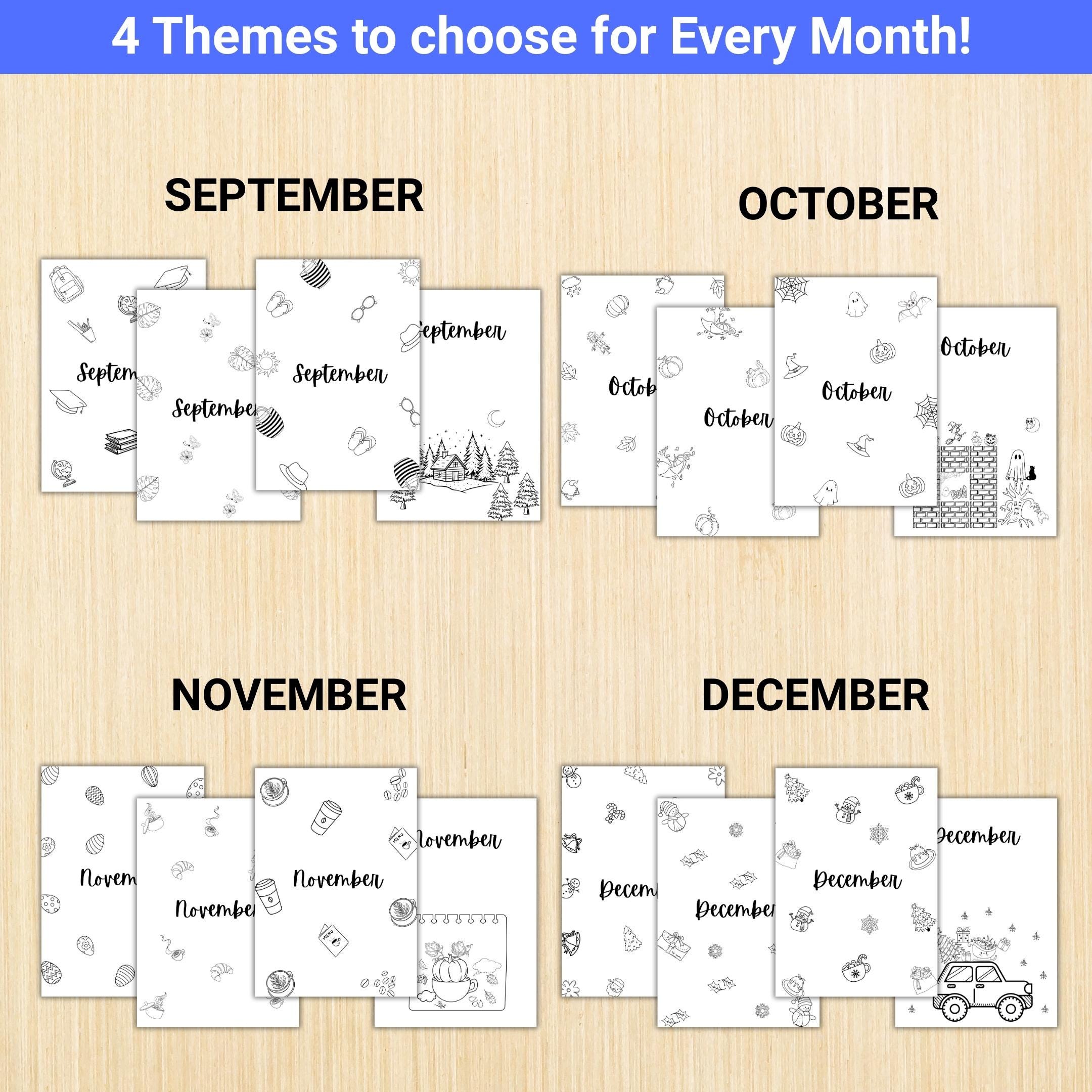 Aesthetic Planner — BIG TITLE Page Bundle 2026, Digital Planner Pages, PRINTABLE Calendar Title Page, Digit... | Bloom Joyfully printable