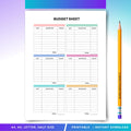 Monthly Budget Sheet PRINTABLE, Expense Tracker, Money Planner, Personal Finance Planner, Instant Download,... | Bloom Joyfully printable