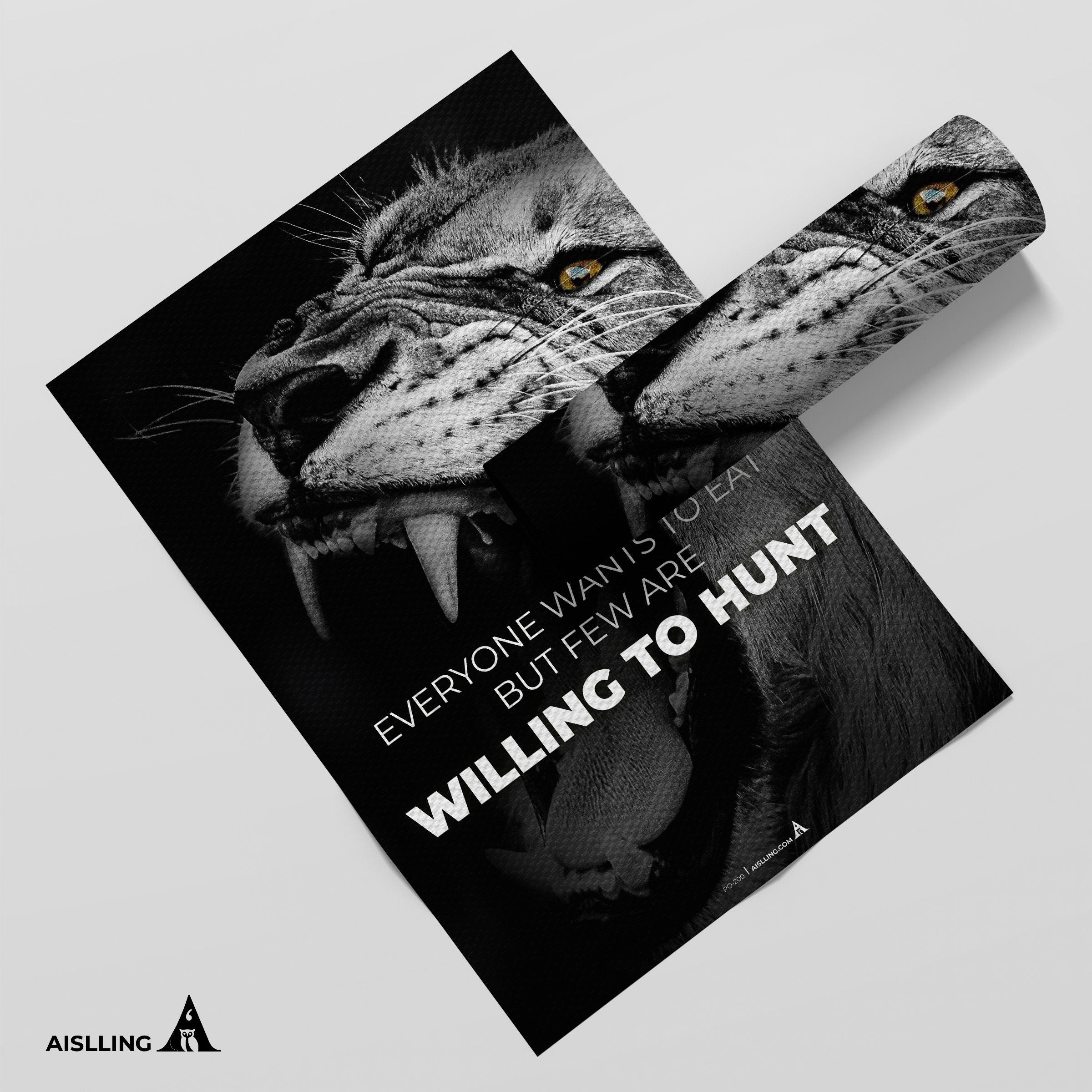 Aislling — everyone wants to eat but few are willing to hunt, Quote Poster Printables, Inspirational Quote ... | Aislling printable
