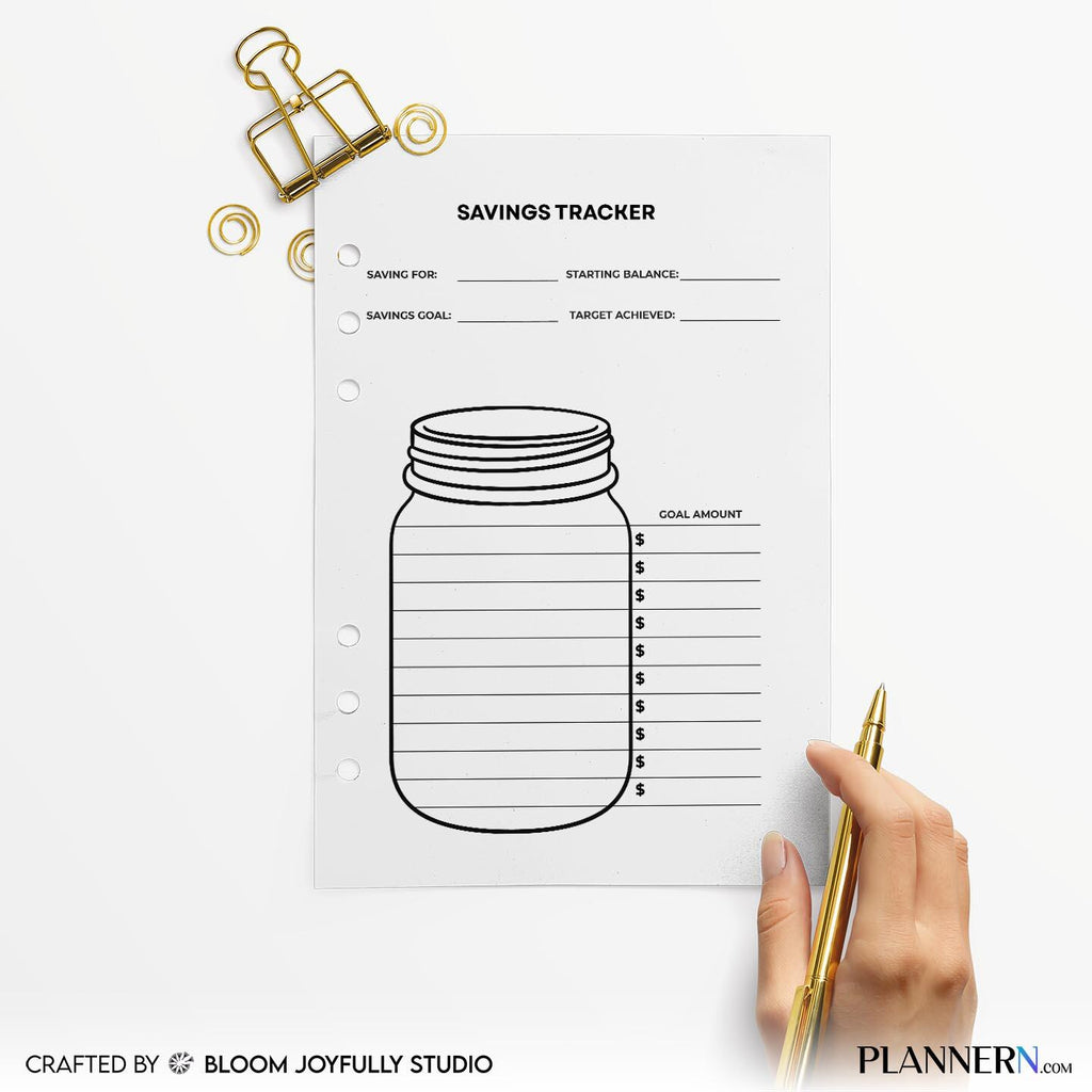 Budget Planner Print — Savings Jar Tracker PRINTABLE, Money Saving Challenge, Savings Challenge, Budget Goa... | Bloom Joyfully printable