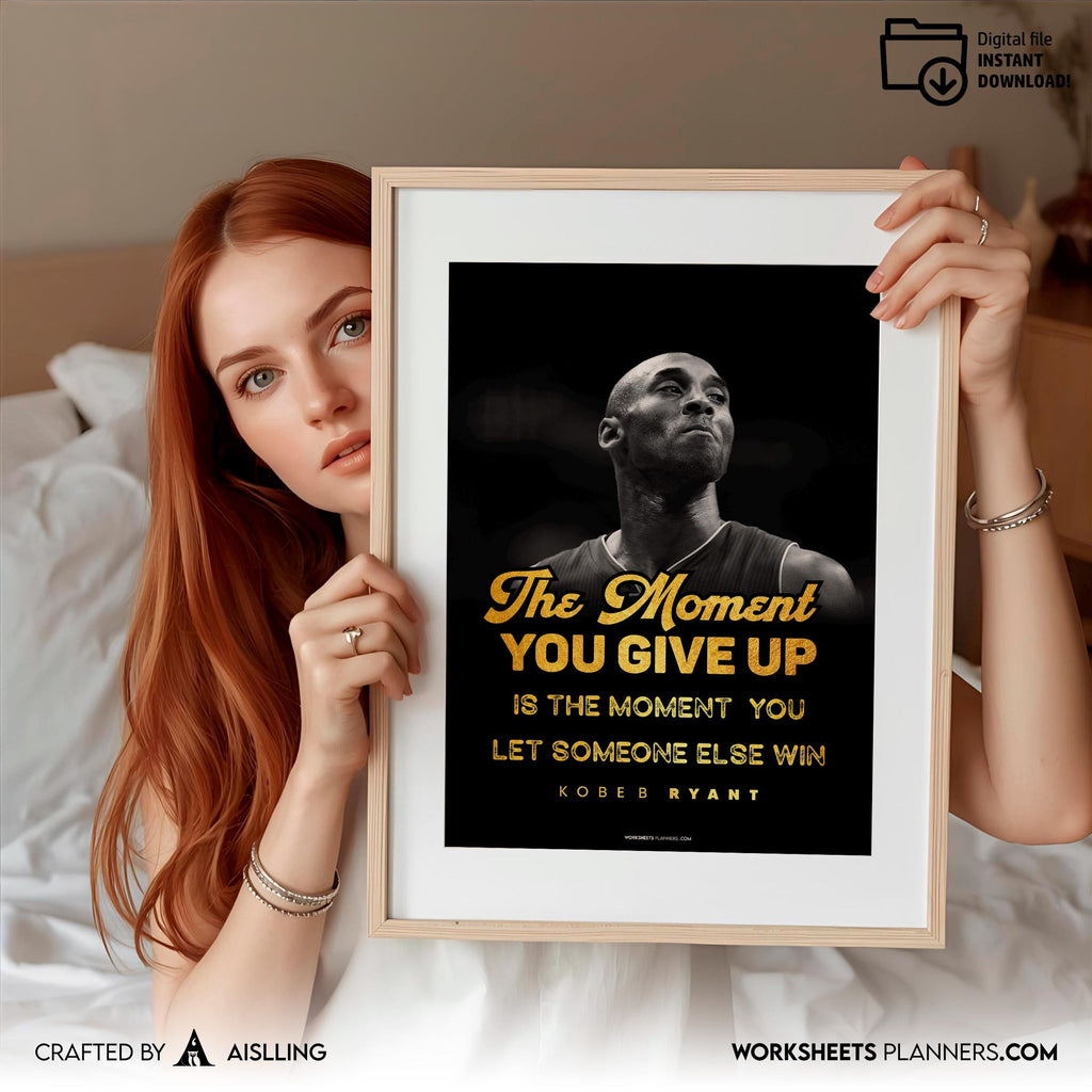 Aislling — The moment Kobe Mamba Mentality Quotes, NBA Sports, Printable NBA Poster, Teenager kid basketbal... | Aislling printable