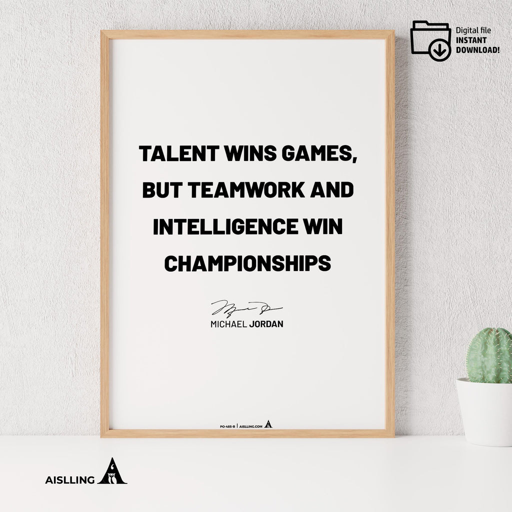 Basketball Art — Michael Jordan Quote Wall Art Printable, Basketball Motivational Poster, Digital Download ... | Aislling printable