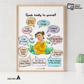 Aesthetic Wall Art — Affirmations Wall Print, Aesthetic Flowers Poster, Positive Selfcare Affirmations, Dig... | Mindfulness printable