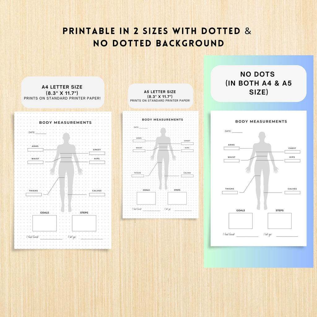 Body Measurement Tracker PRINTABLE, Weight Loss, Body Transformation before and After, Fitness Tracker, Hea... | Nutri Track printable