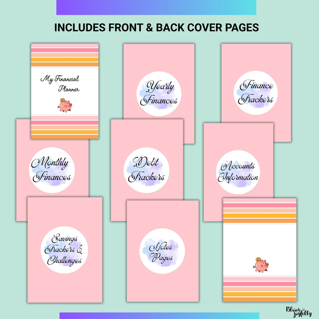 Bill Tracker — Budget Planner PRINTABLE, Financial Planner, Finance Tracker Bundle, Budget, Savings, Debt, ... | Bloom Joyfully printable