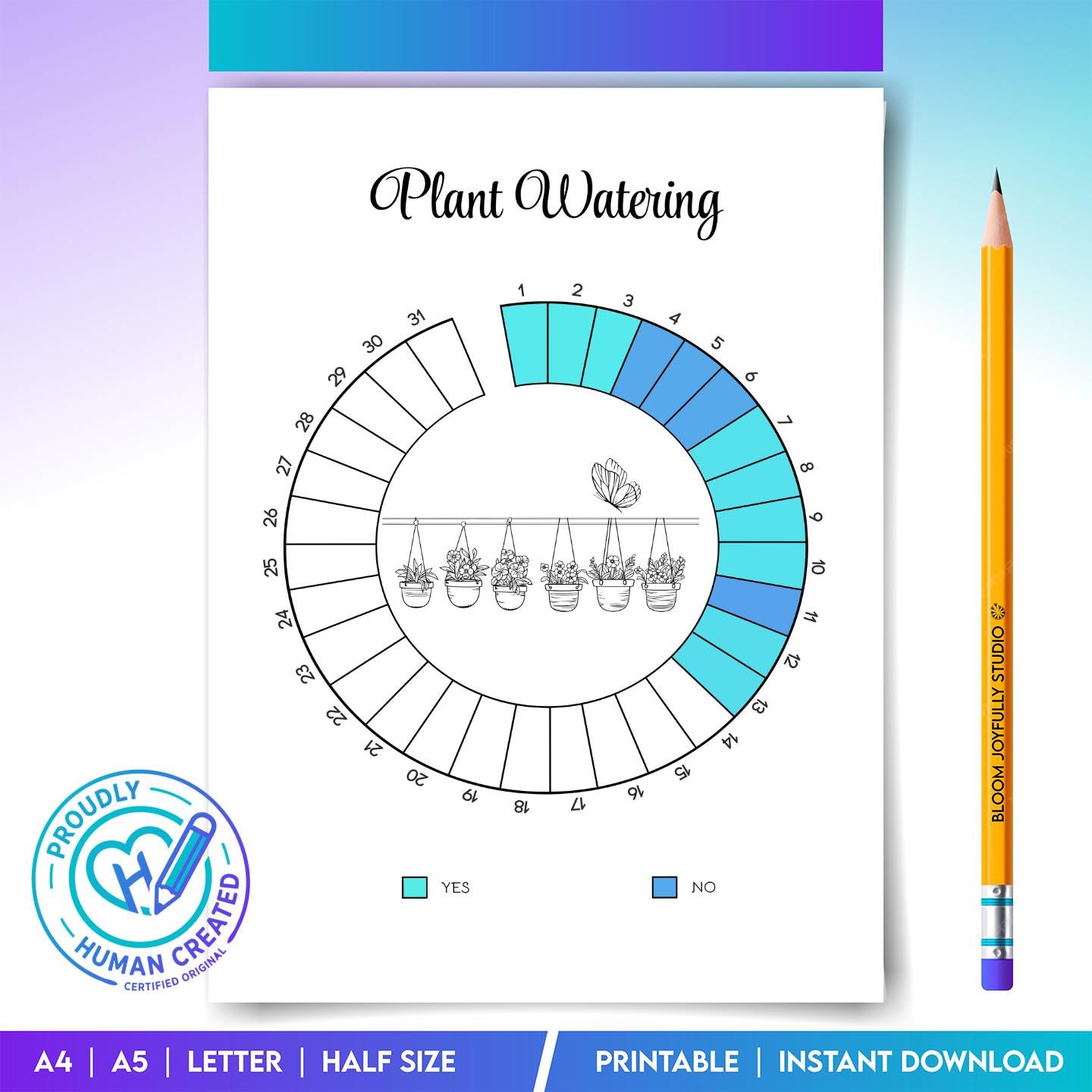 Garden Planner — Plant Watering Tracker Printable, Plant Care Tracker, Houseplant Watering Log, Indoor Plan... | Bloom Joyfully printable