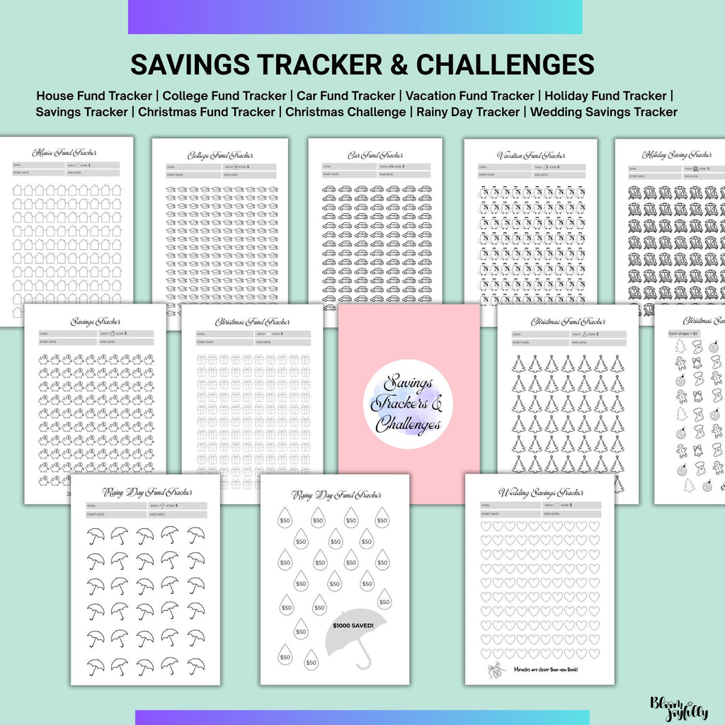 Bill Tracker — Budget Planner PRINTABLE, Financial Planner, Finance Tracker Bundle, Budget, Savings, Debt, ... | Bloom Joyfully printable