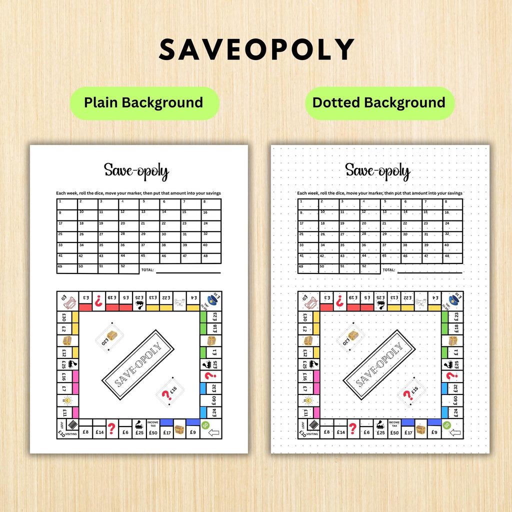 Budget Challenge — Save, opoly Savings PRINTABLE, Savings Challenge, Savings Game, Budgeting Game, Savings ... | Bloom Joyfully printable