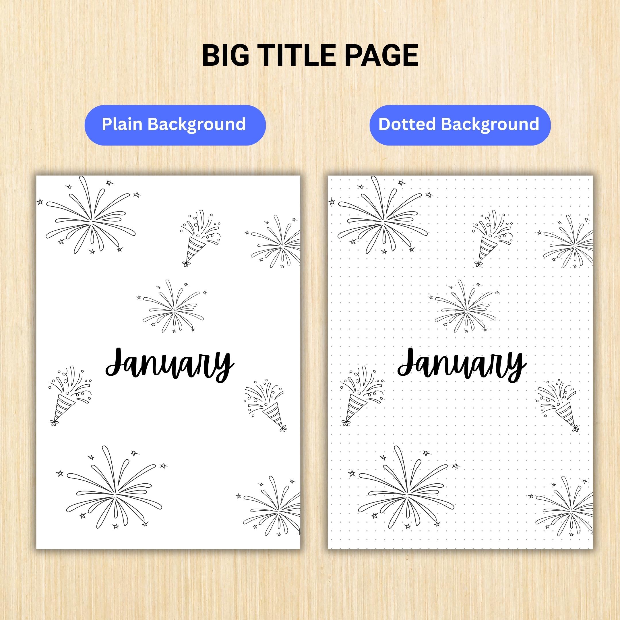 Aesthetic Planner — BIG TITLE Page Bundle 2026, Digital Planner Pages, PRINTABLE Calendar Title Page, Digit... | Bloom Joyfully printable