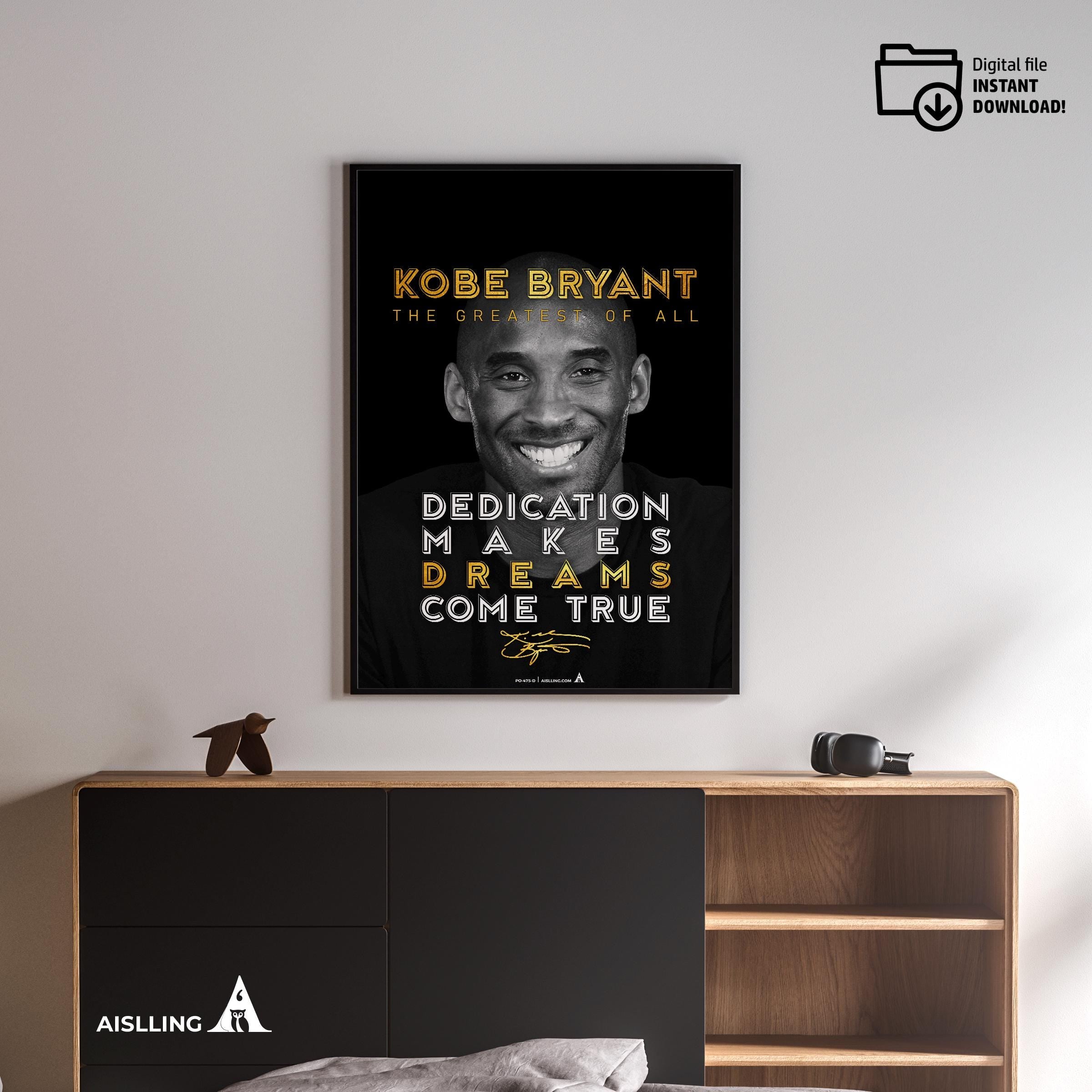 Cristiano Ronaldo — Kobe Bryant Poster, Minimalist Basketball Printable Quote Wall Art, NBA Black Mamba Mot... | Aislling printable