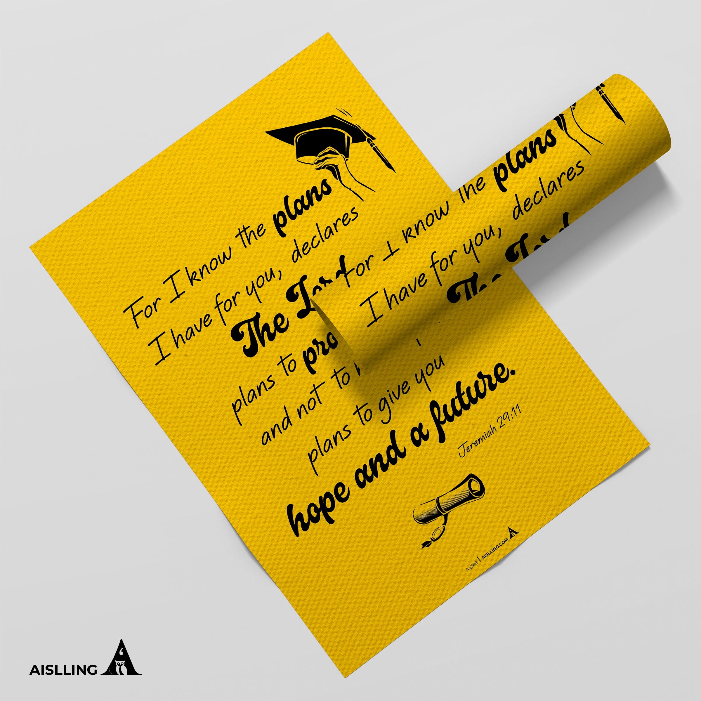 Aislling — Graduation Poster For I know the plans I have for you, Poster Printable Inspirational Quote Post... | Aislling printable
