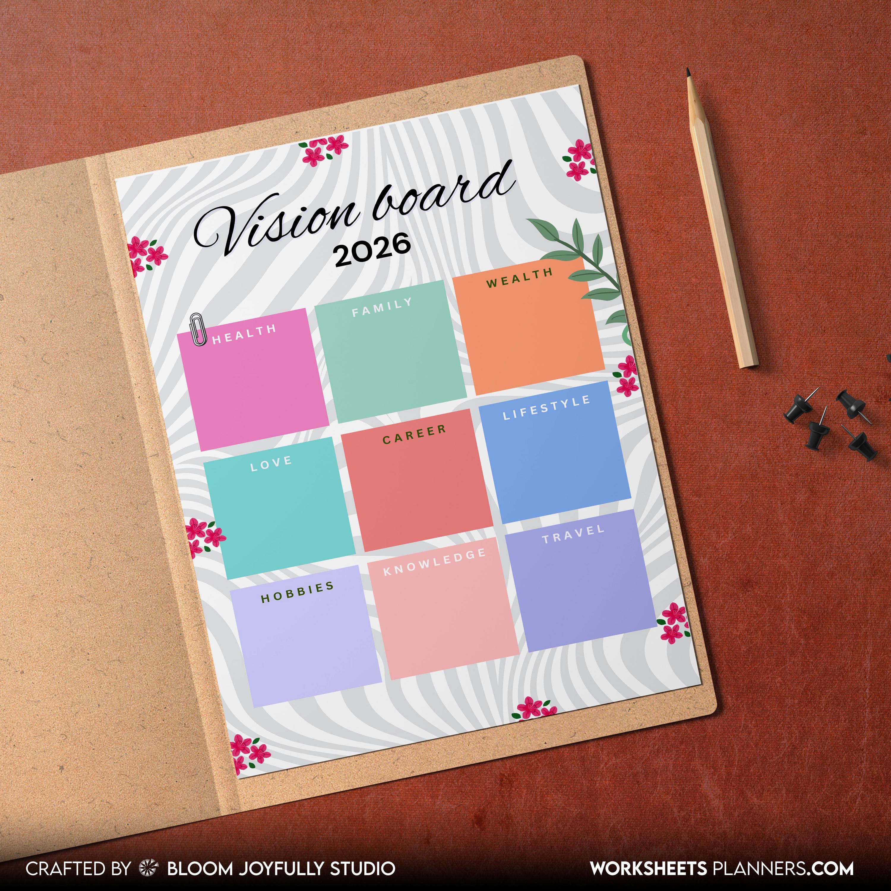 2026 Goals — 2026 My VISION BOARD, Health, Family, Wealth, Career, Travel, Love, Lifestyle, Hobbies, Knowle... | Aislling printable