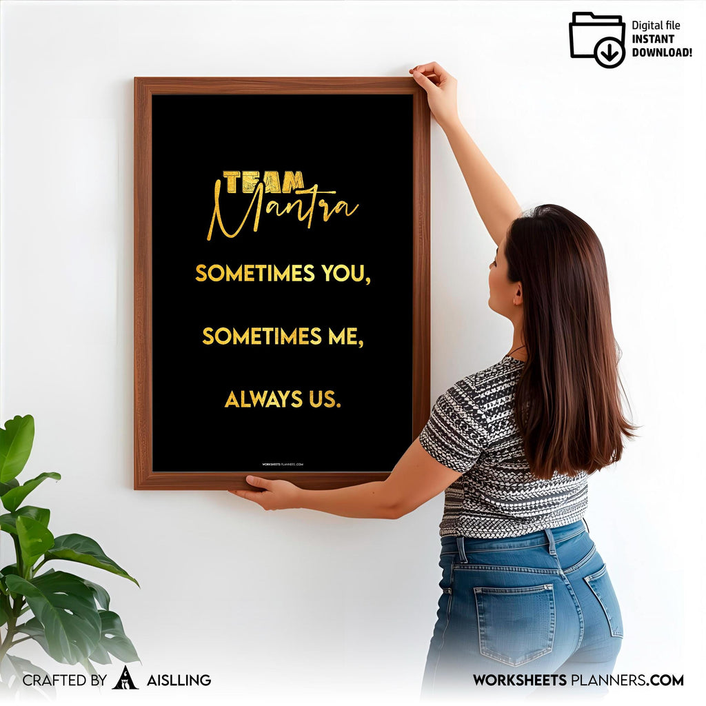 Aislling — Sometimes You Sometimes Me Always Us Printable Wall Art, Teamwork Quote Poster, Office Team Deco... | Aislling printable