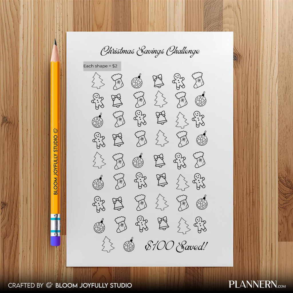 Christmas Budget — Christmas Savings Challenge PRINTABLE, Christmas Money Challenge, Holiday Savings Tracke... | Bloom Joyfully printable