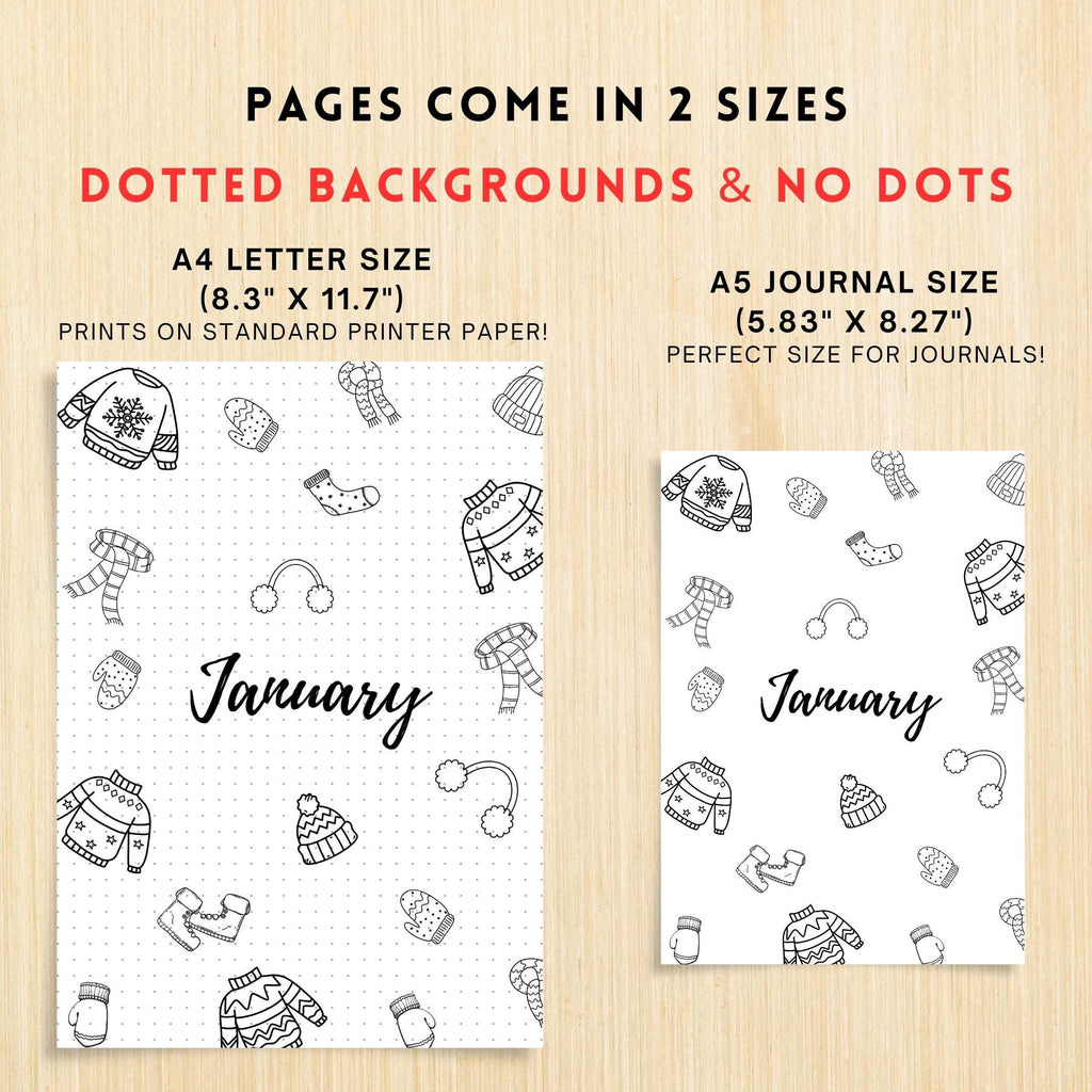 Bullet Journal — 12 Month Title Pages, Printable journal page, PRINTABLE TITLE PAGE, Printable Planner, Cov... | Bloom Joyfully printable