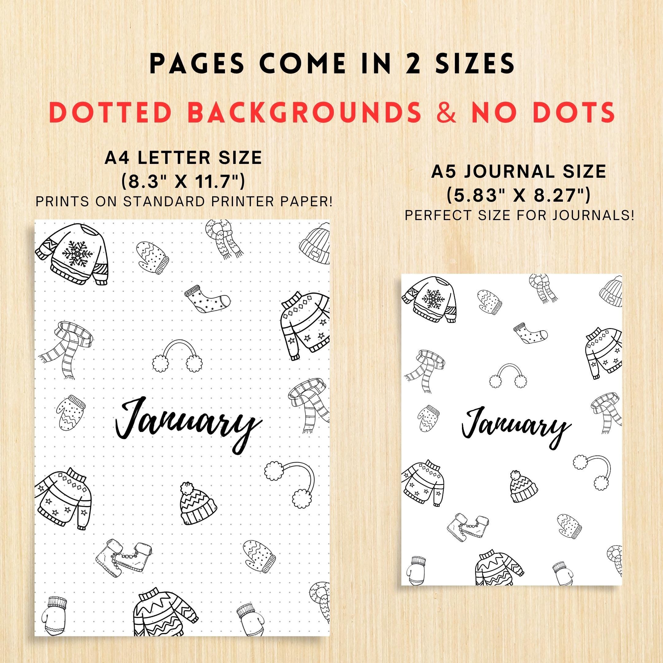 Bullet Journal — 12 Month Title Pages, Printable journal page, PRINTABLE TITLE PAGE, Printable Planner, Cov... | Bloom Joyfully printable