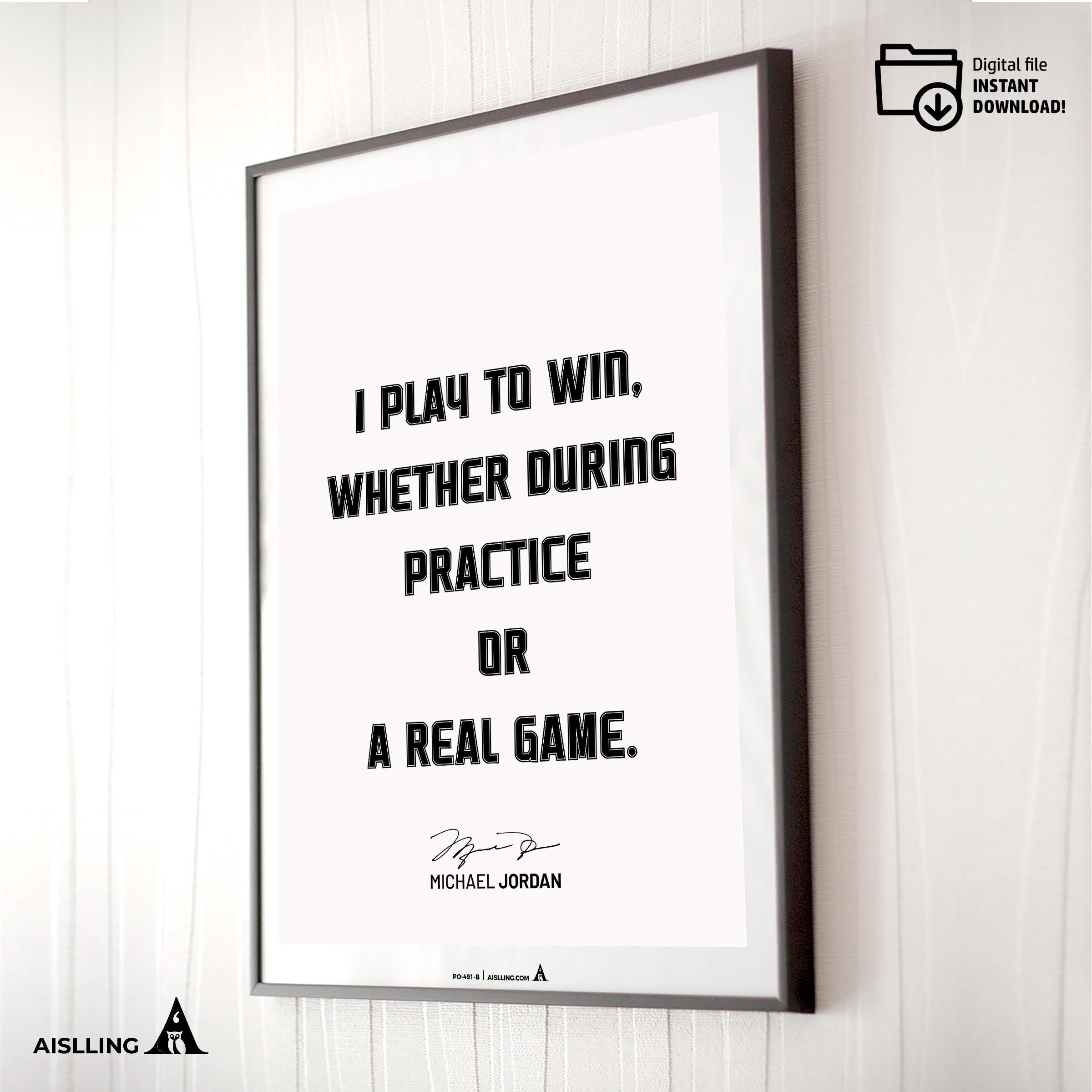 Athlete Quote — Michael Jordan Quote Poster: Motivational Basketball Art (Digital Download | Aislling printable