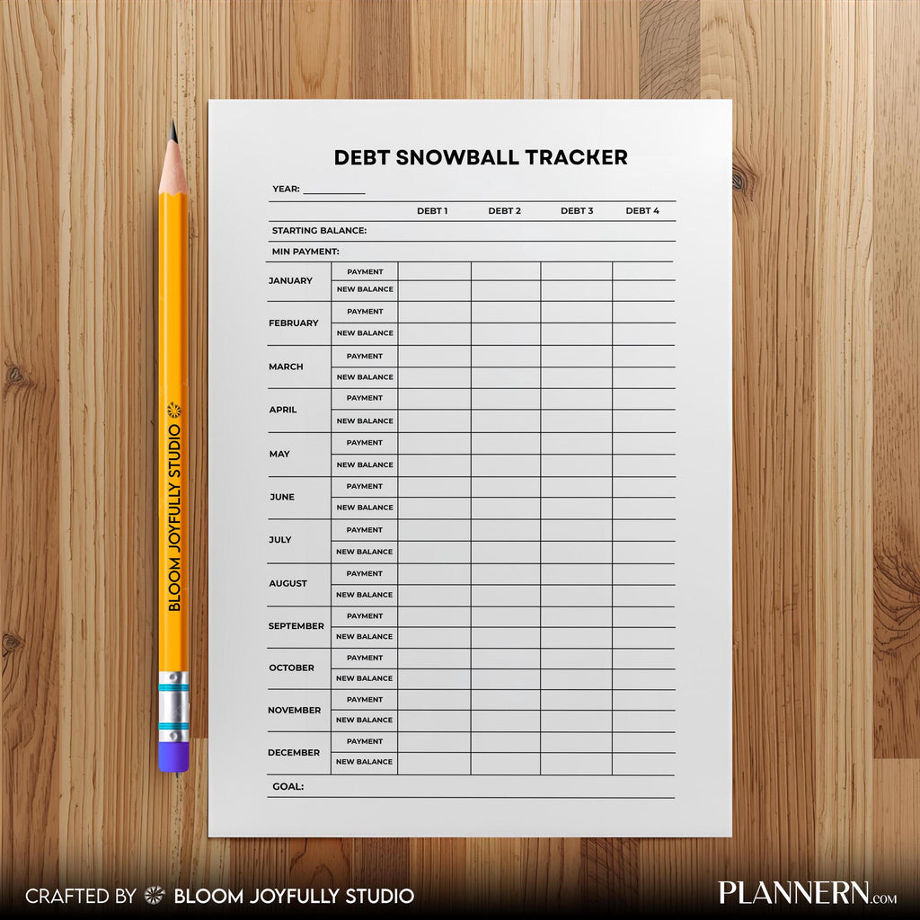 Budget Planner — Debt Payment Tracker PRINTABLE, Money Planner, Financial Planner, Debt Snowball Tracker, B... | Bloom Joyfully printable