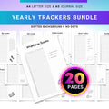 2025 — Yearly Trackers Bundle, PRINTABLE Planner Trackers, Journal Pages, Digital Planner, A4 & A5 Size | Mindfulness printable