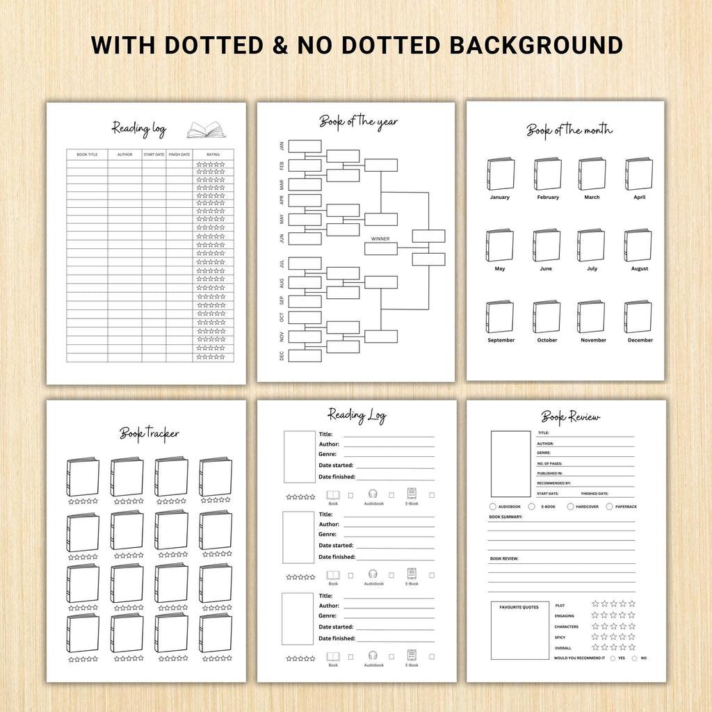Book Challenge — Book Review Template Printable, Book Lovers Inserts, Book Log and Review, Book Rating, Dai... | Bloom Joyfully printable