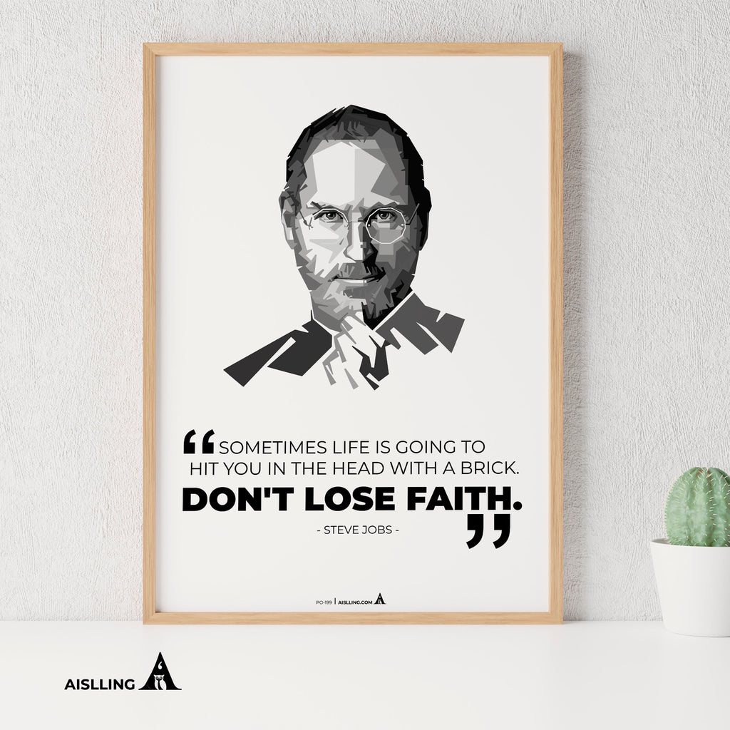 Aislling — Sometimes life is, Steve Jobs Quote Poster Printables, Inspirational Quote Poster, Motivational ... | Aislling printable