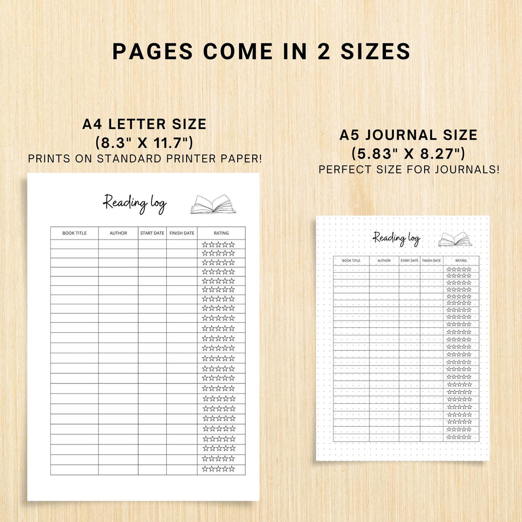 Book Challenge — Book Review Template Printable, Book Lovers Inserts, Book Log and Review, Book Rating, Dai... | Bloom Joyfully printable