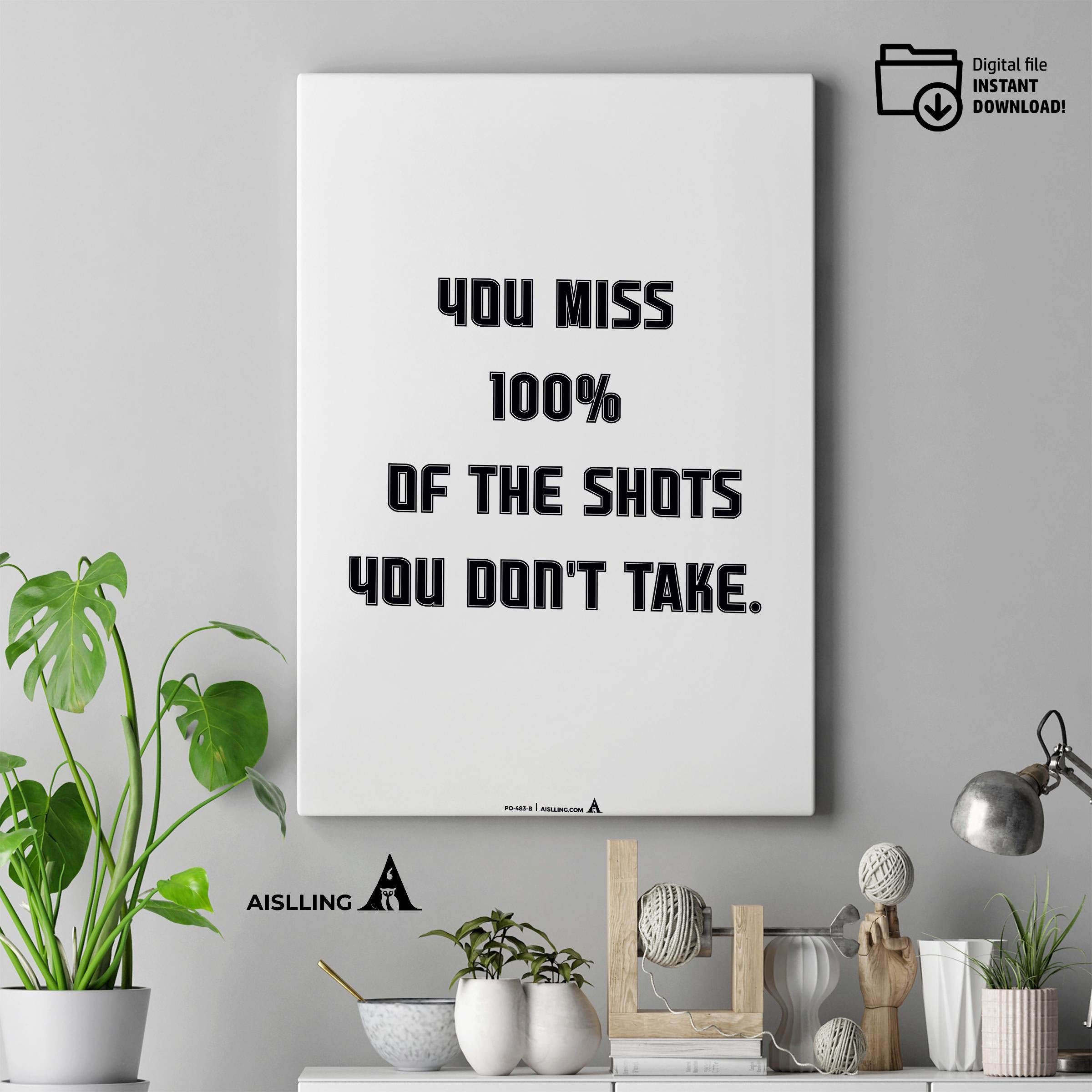 Aislling — Michael Jordan Inspirational Quote Poster: Basketball Wall Art (Digital Download) | Aislling printable