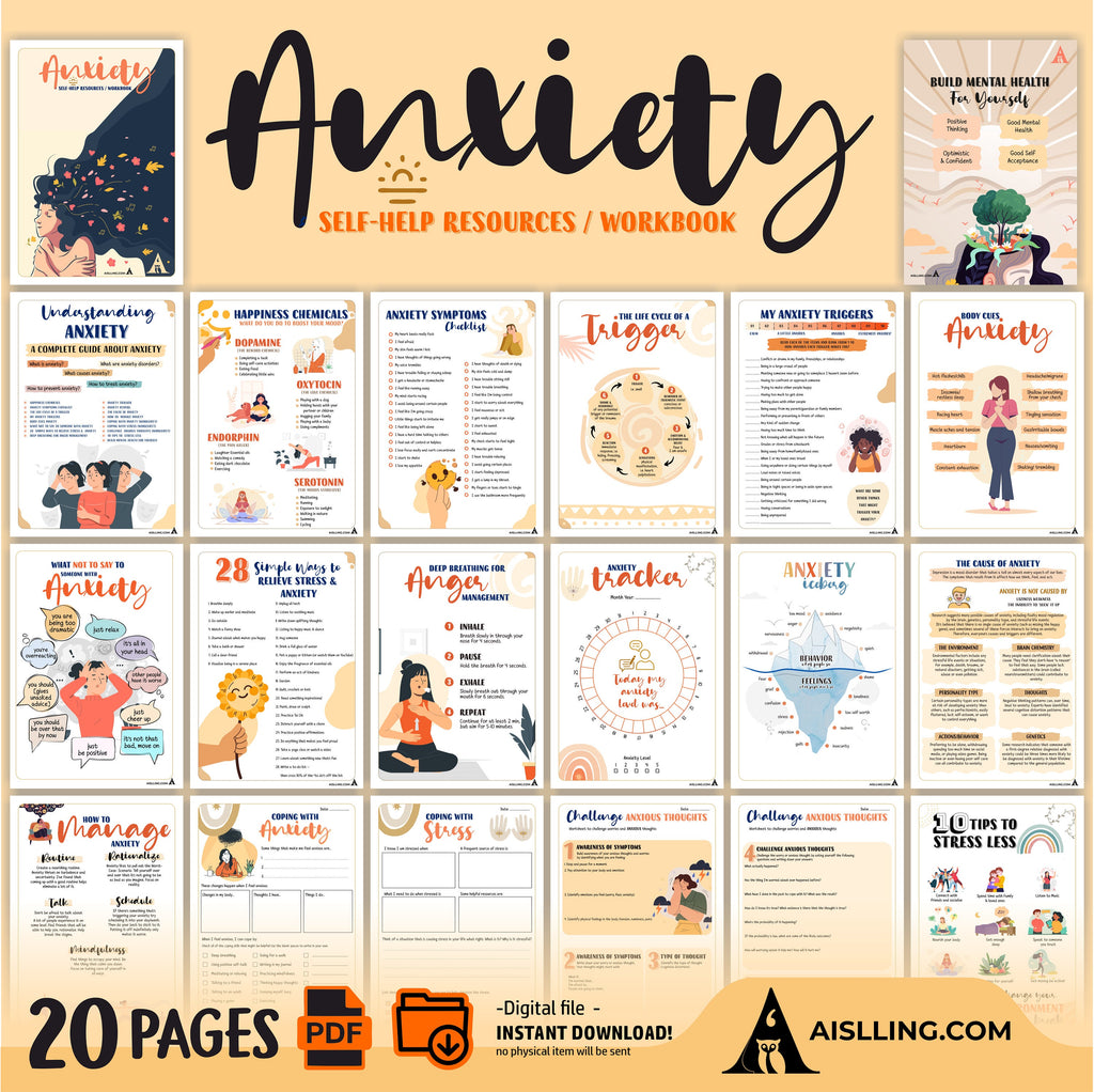 Anxiety Toolbox Workbook | Anxiety Worksheets for Teens & Adults
